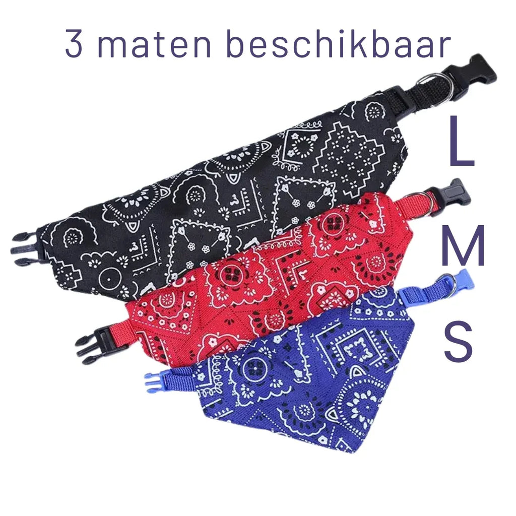 Verstelbare Hondenbandana Omkeerbaar Stijlvol Comfortabel Zacht Katoen Machinewasbaar Voor Alle Maten - Ruffy