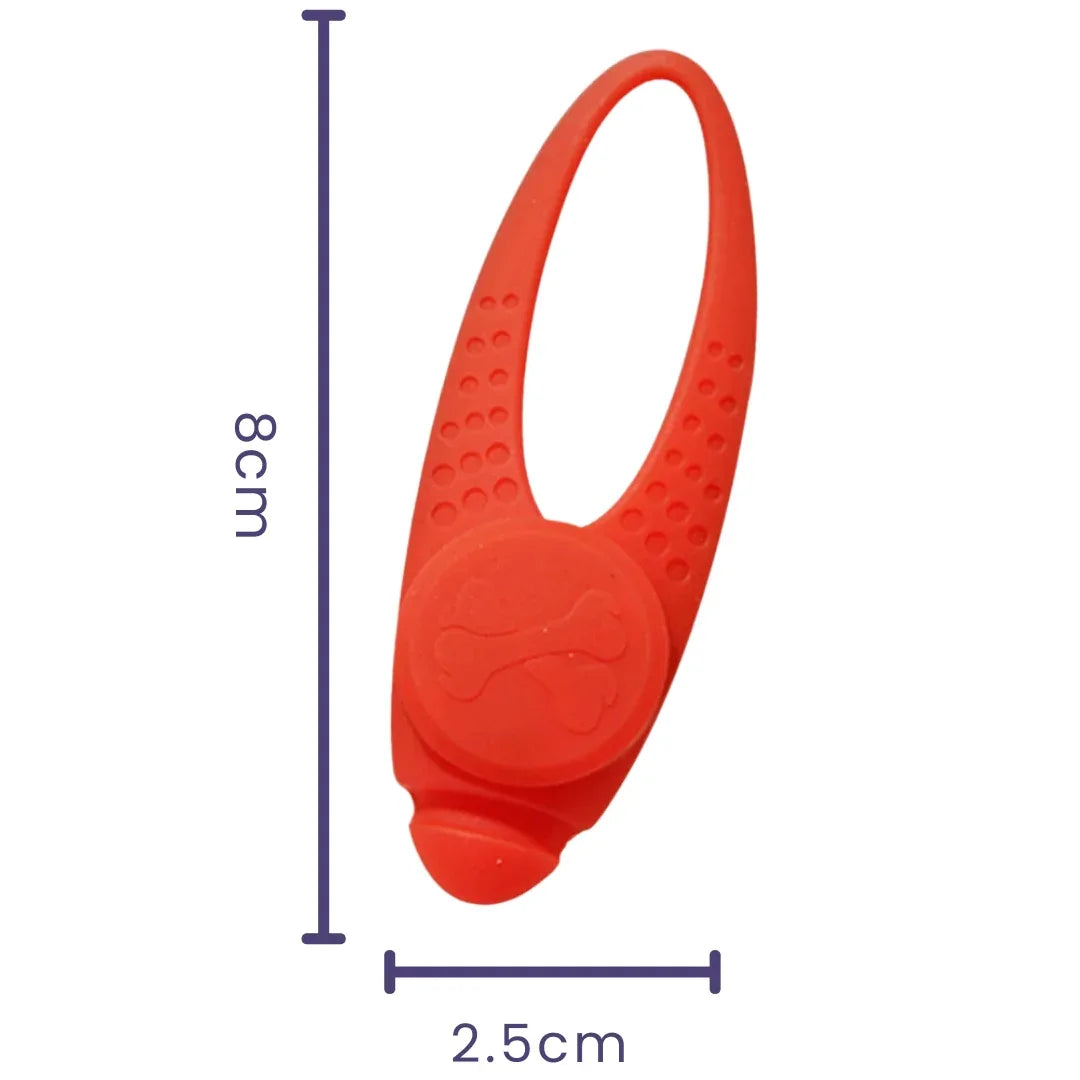 LED Silicone Knipperhanger Voor Huisdieren Verhoogde Zichtbaarheid Waterdicht Duurzaam Meerdere Knippermodi Voor Nachtveiligheid - Ruffy