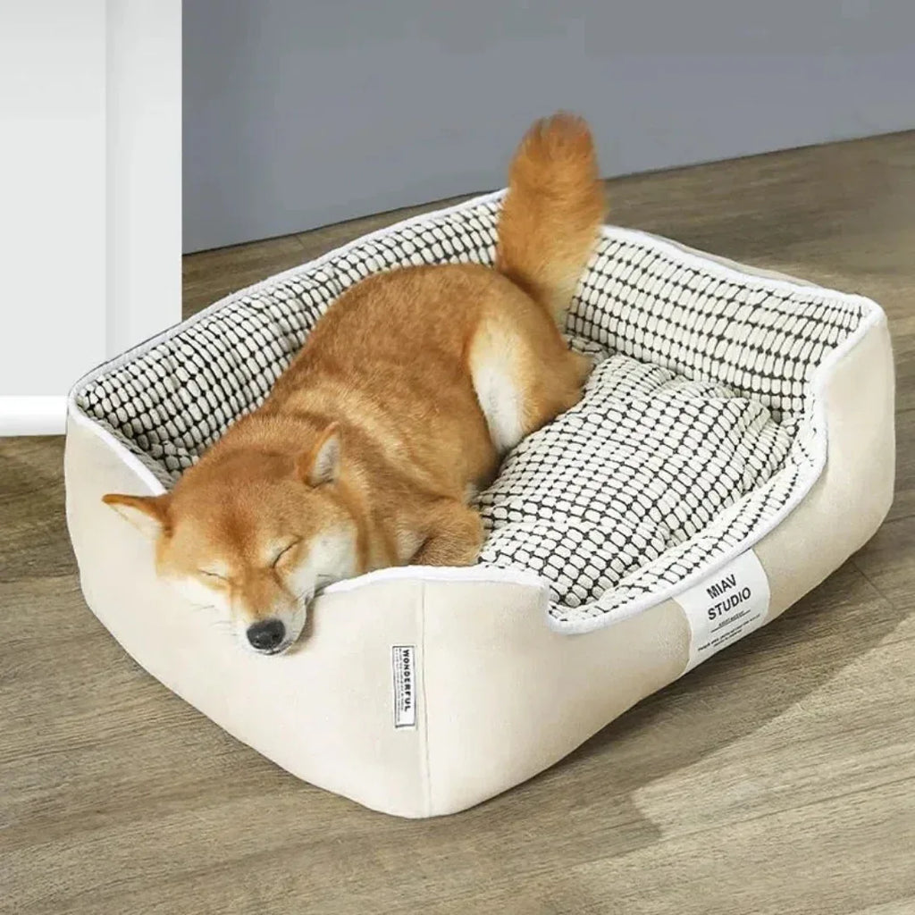 Wasbare gevoerde pluche hondenmand - Ruffy