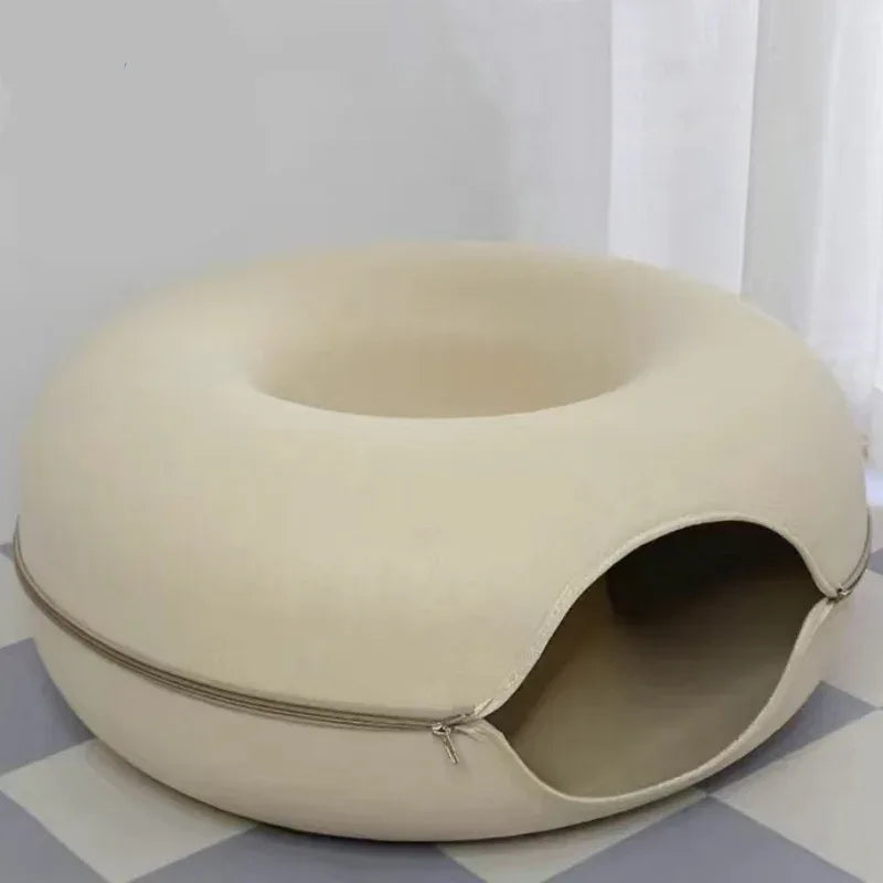Knus Wollen Modern Kattentunnel Bed - Ruffy