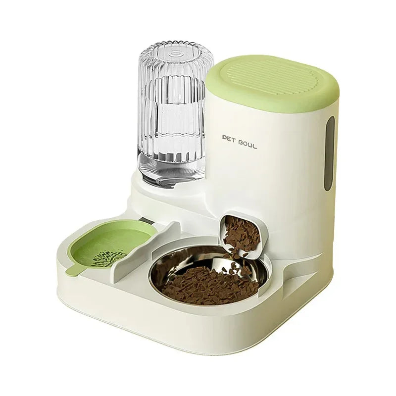 Automatische voer- en waterdispenser voor huisdieren Grote capaciteit Duurzaam kunststof Eenvoudig schoon te maken voor honden en katten - Ruffy
