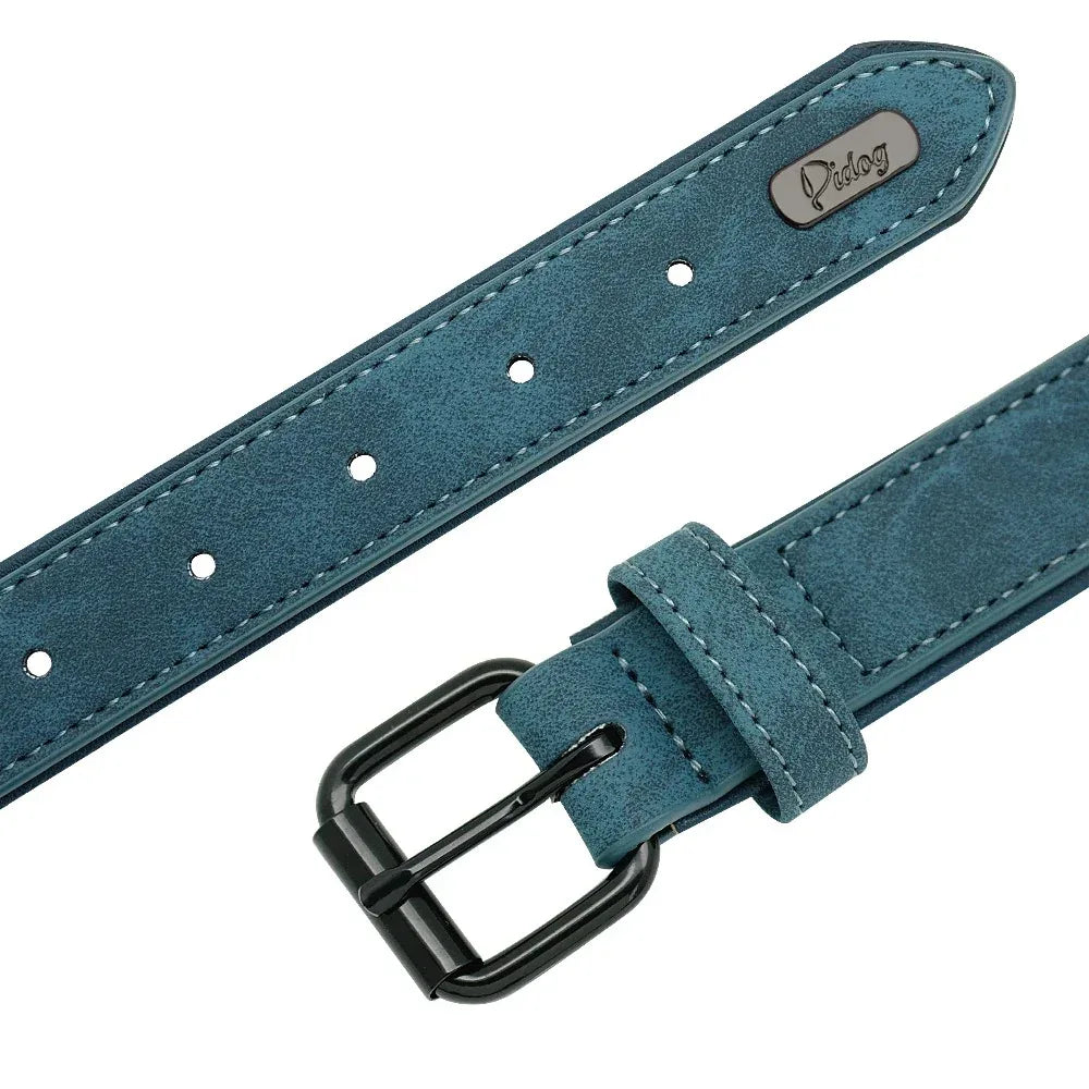 Aangepaste ID Lederen Hondenhalsband - Ruffy