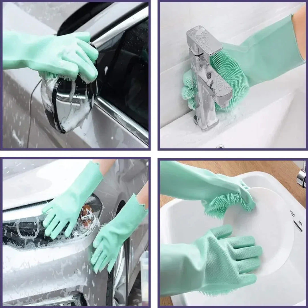Magic Silicone Handschoenen Huisdieren Ontharing Bad Massage Veelzijdig Comfortabel Gemakkelijk Schoon te Maken Rubber - Ruffy