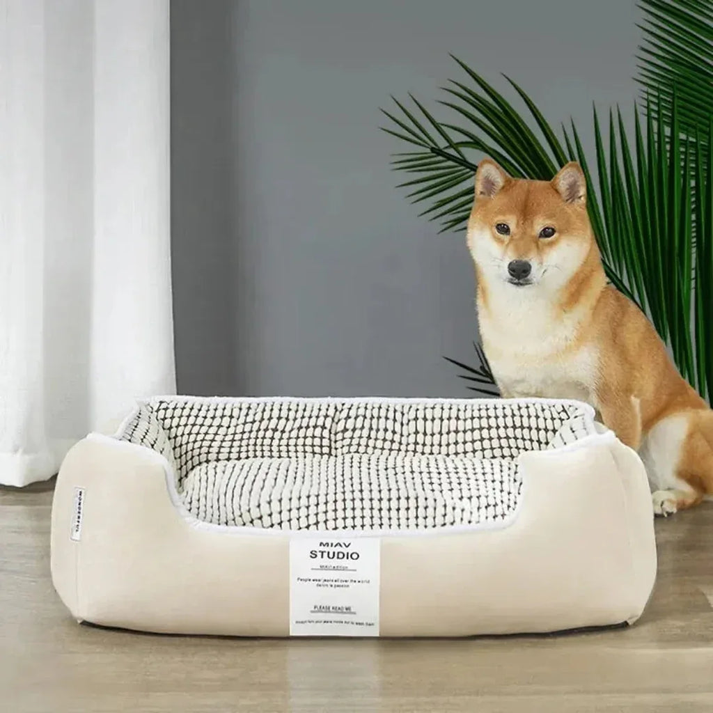 Wasbare gevoerde pluche hondenmand - Ruffy