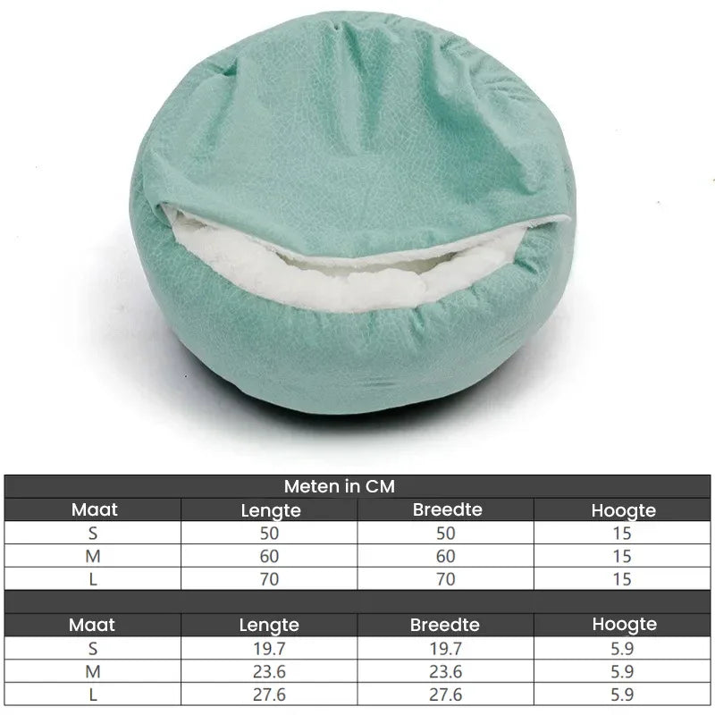 Orthopedisch Donut honden bed Met Kap Deken Om Weg Te Kruipen - Ruffy