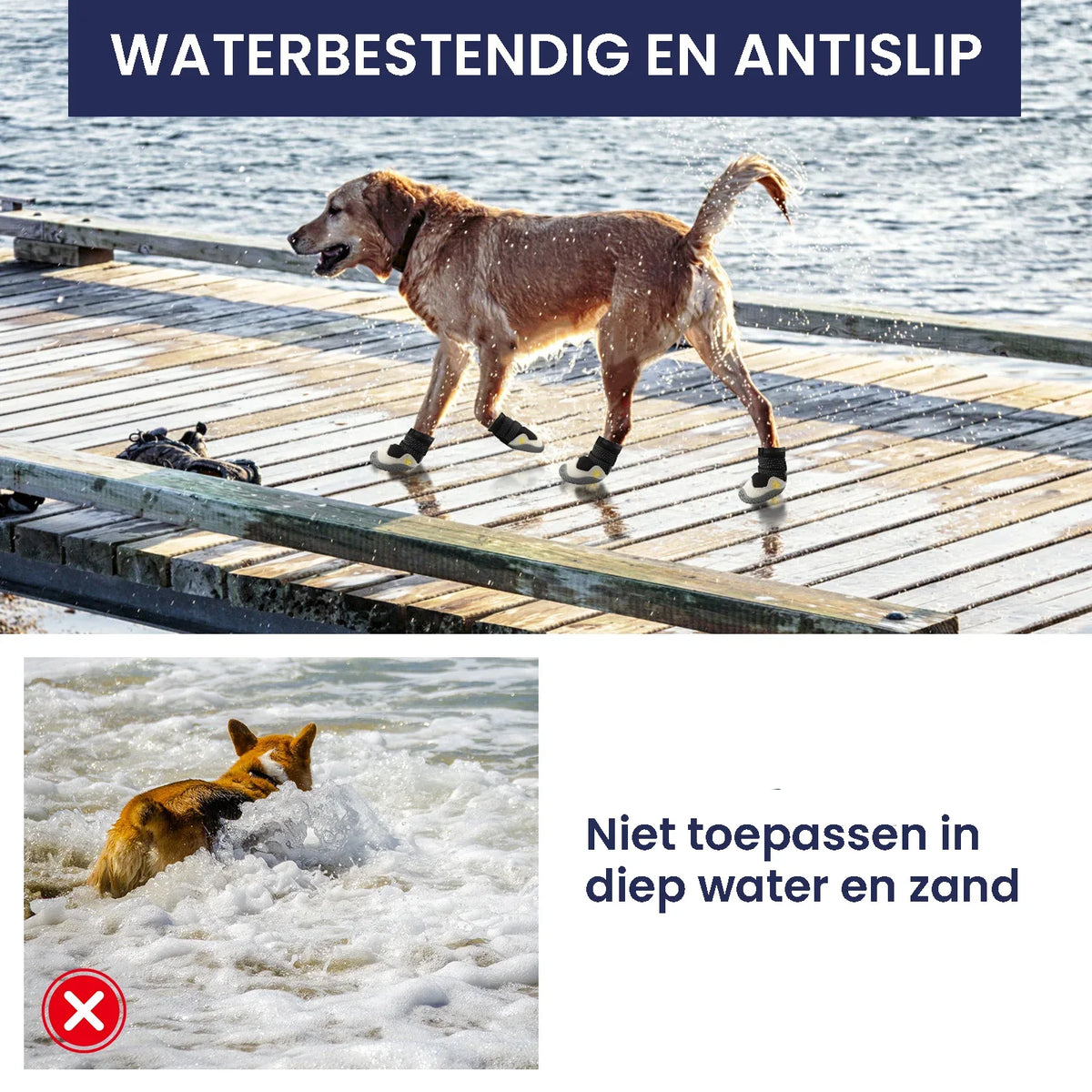 Hittebestendige Honden Schoenen Ademende Stoffen Duurzaam Flexibele Zool Beschikbaar in XS tot 4XL - Ruffy