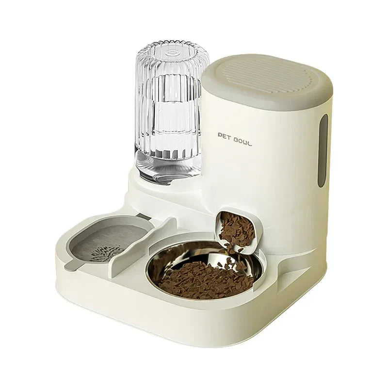 Automatische voer- en waterdispenser voor huisdieren Grote capaciteit Duurzaam kunststof Eenvoudig schoon te maken voor honden en katten - Ruffy