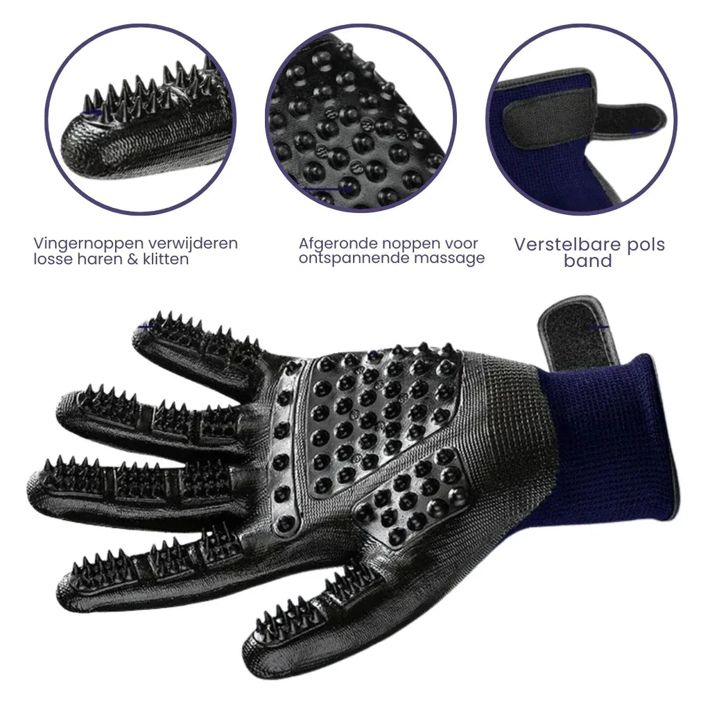 Verharingshandschoenen Huisdieren Efficiënte Ontharing Comfortabele Massage Veelzijdig Rubber Gemakkelijk Schoon te Maken - Ruffy