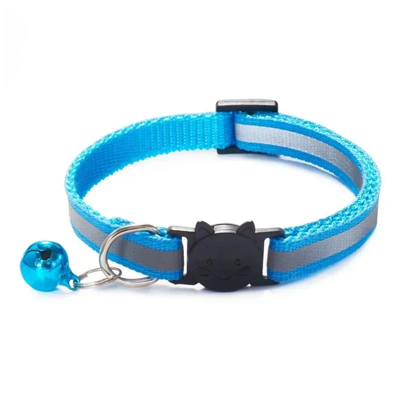 Reflecterende Kattenhalsband met Veiligheids Breakaway Lichtgewicht Verstelbare Pasvorm 19-32cm Nylon - Ruffy