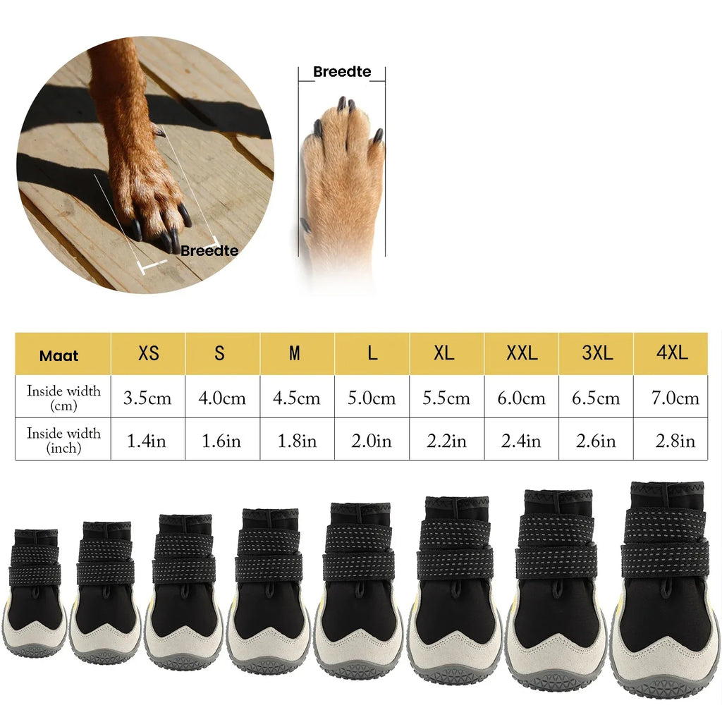 Hittebestendige Honden Schoenen Ademende Stoffen Duurzaam Flexibele Zool Beschikbaar in XS tot 4XL - Ruffy