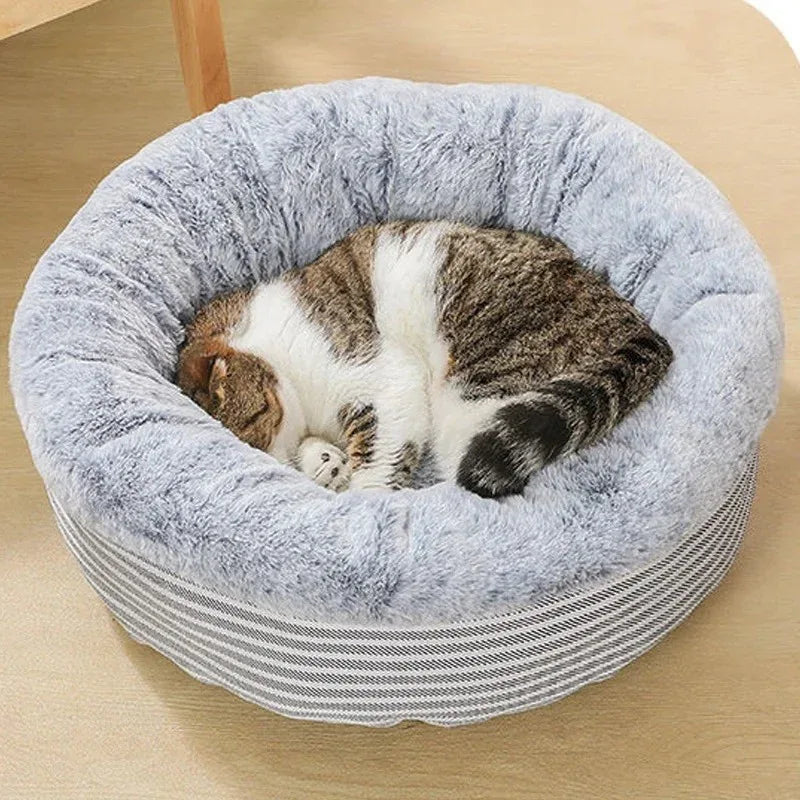 Pluche rond ligbed voor katten en kleine honden Kalmerende Nest ontwerp Duurzaam en gemakkelijk schoon te maken 50cm of 60cm - Ruffy