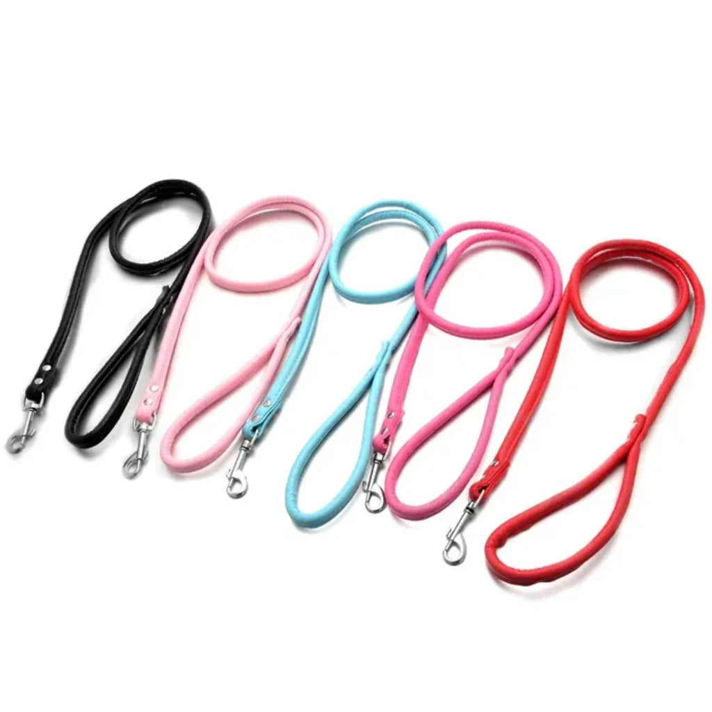 Bloemen leren hondenhalsband - Ruffy