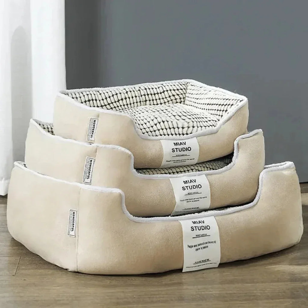 Wasbare gevoerde pluche hondenmand - Ruffy