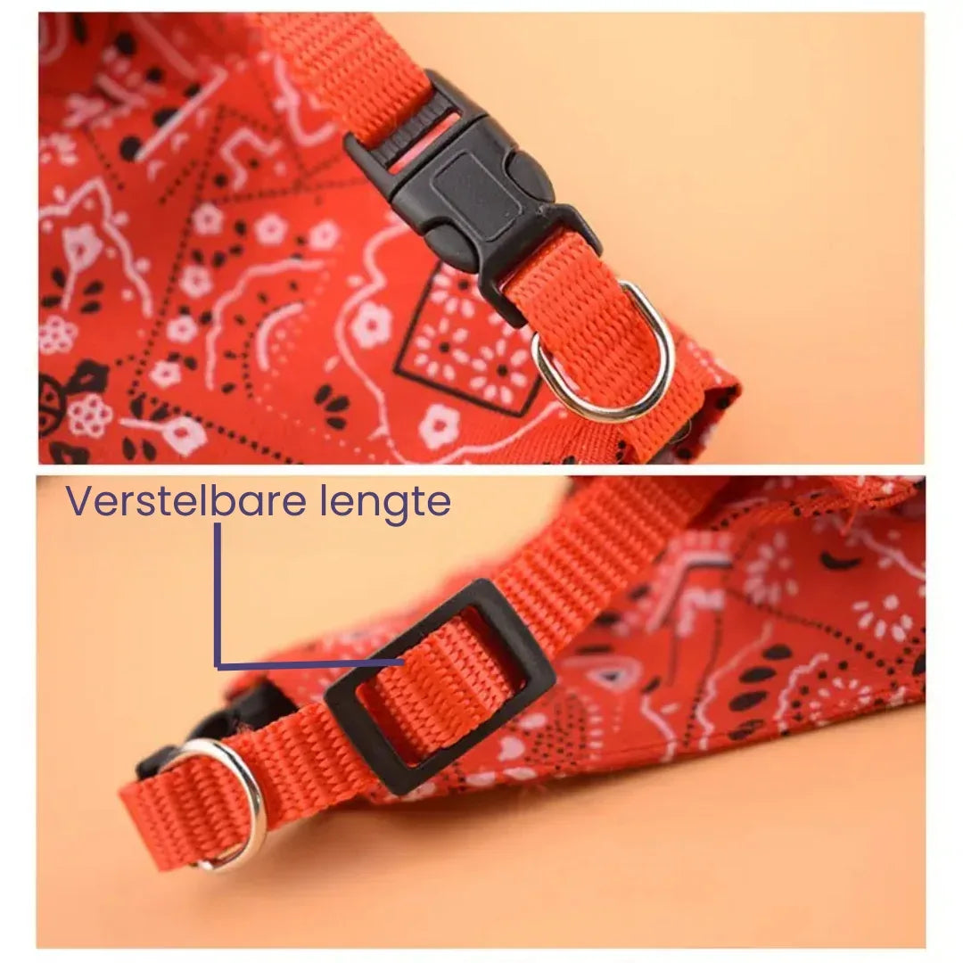 Verstelbare Hondenbandana Omkeerbaar Stijlvol Comfortabel Zacht Katoen Machinewasbaar Voor Alle Maten - Ruffy