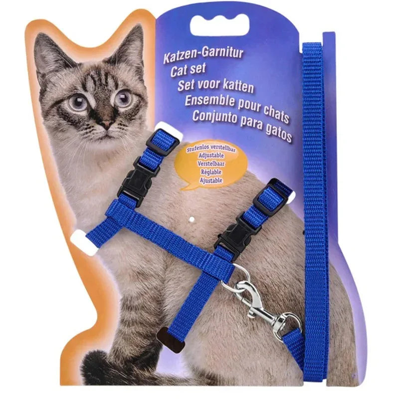 Duurzaam verstelbaar nylon kattentuig met bijpassende riem – veiligheid en comfort voor actieve katten - Ruffy