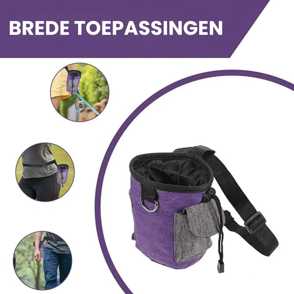 Handsfree Traktatiezakje voor Honden Training Waterbestendig met Reflecterende Strips en Meerdere Vakken - Ruffy
