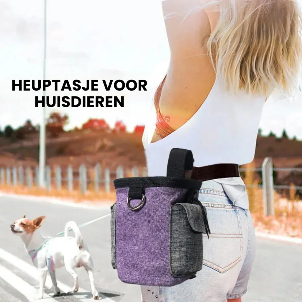 Handsfree Traktatiezakje voor Honden Training Waterbestendig met Reflecterende Strips en Meerdere Vakken - Ruffy