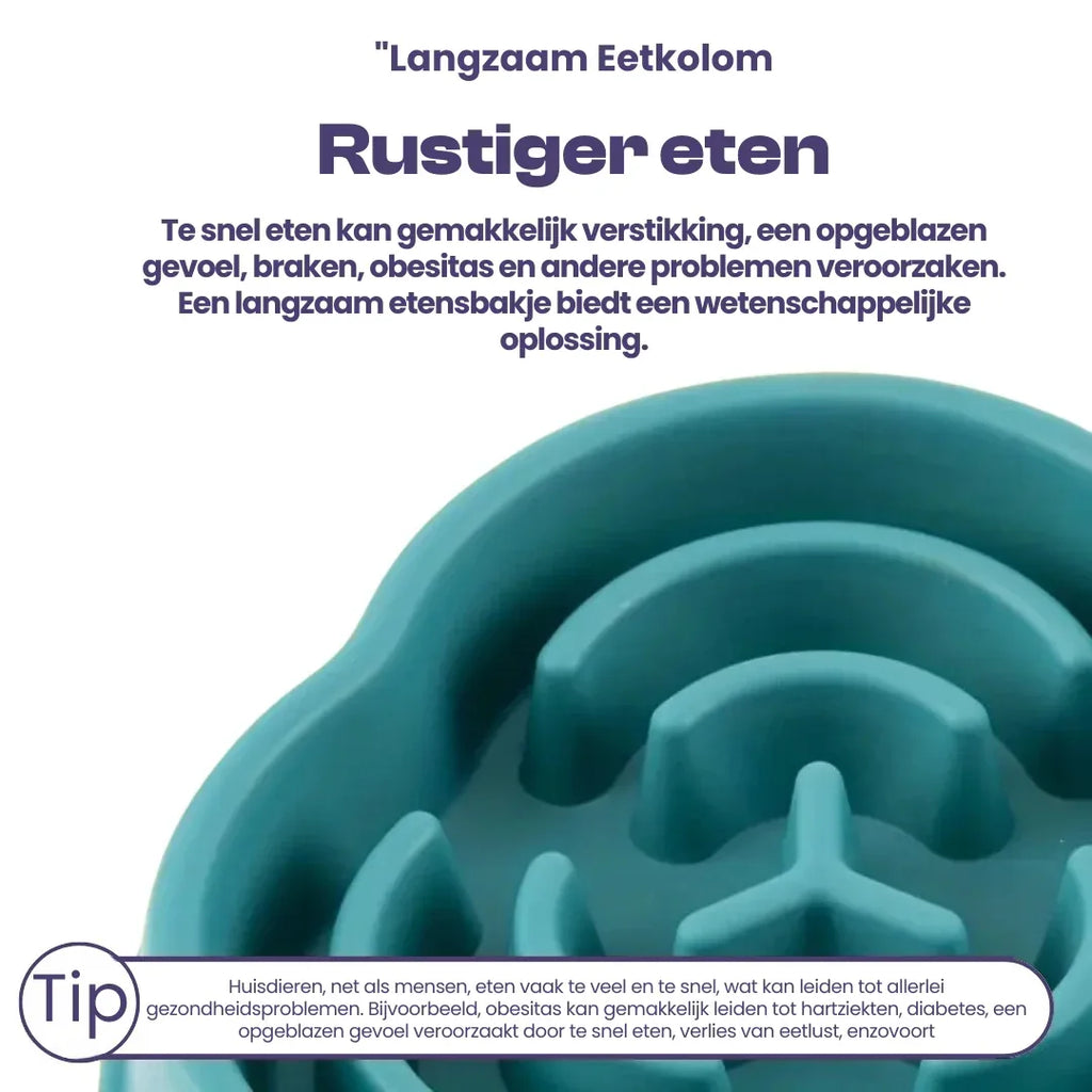 Duurzame Anti-slip Langzame Honden Voerbak - Ruffy