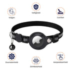 Verstelbare Veiligheidshalsband Met Airtag Houder - Ruffy