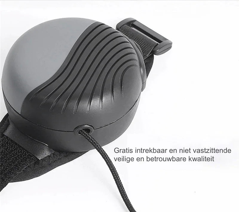 Intrekbare Hondenriem Handenvrij Duurzaam Nylon Polsband Comfortabel 3 Meter Lengte Polyester - Ruffy