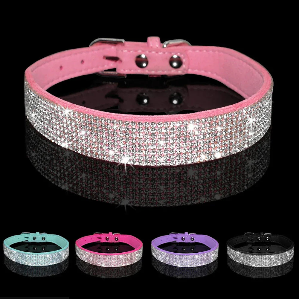 Strass Suède Kleine Honden Halsband - Ruffy