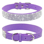 Strass Suède Kleine Honden Halsband - Ruffy