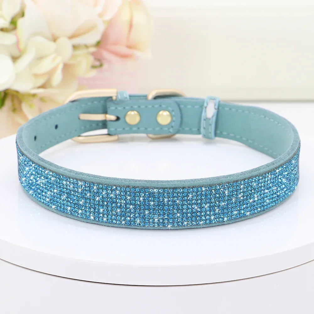 Strass Suède Kleine Honden Halsband - Ruffy