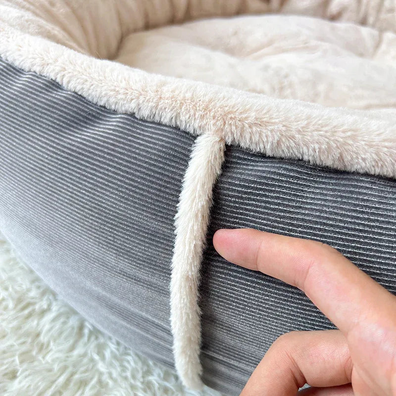 Kunstbont Warm Knus Rond Hondenbed - Ruffy