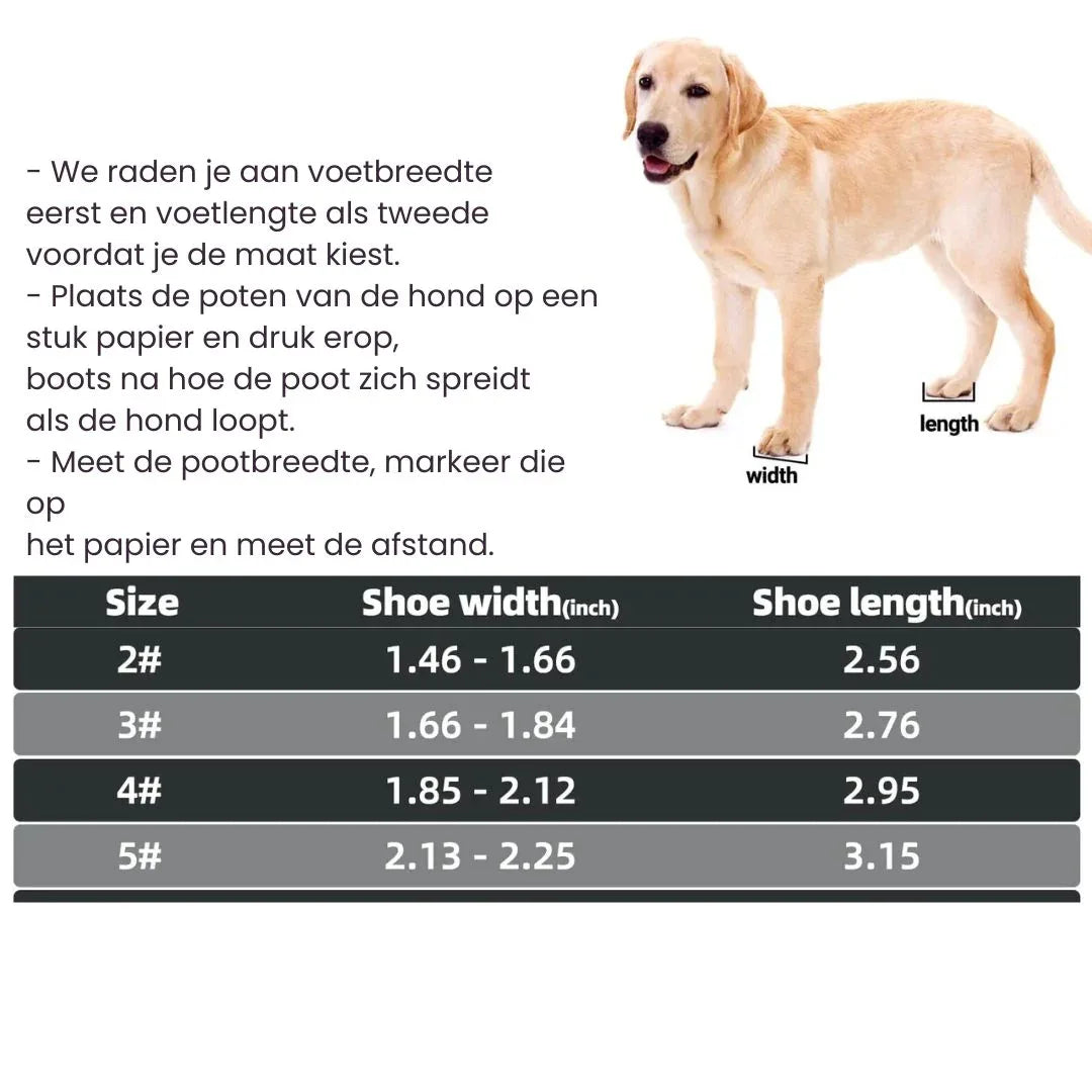 Hondenlaarzen | Waterdichte Rubberen Zool | Anti-Slip Bescherming - Ruffy