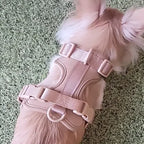 Hondenriem en Tuig Set Licht Roze Dubbele Pvc Leiband - Ruffy