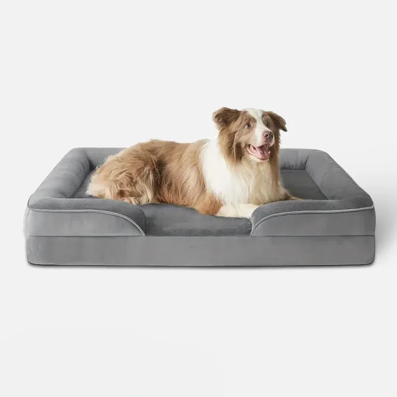 Orthopedisch Hondenkussen | Memory Foam Ondersteuning | Antislip Bodem & Wasbare Hoes - Ruffy