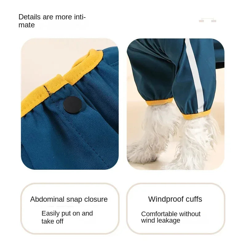 Verstelbare regenjas voor honden Waterdicht Reflecterend Polyester Lichtgewicht Meerdere Maten voor Alle Rassen - Ruffy