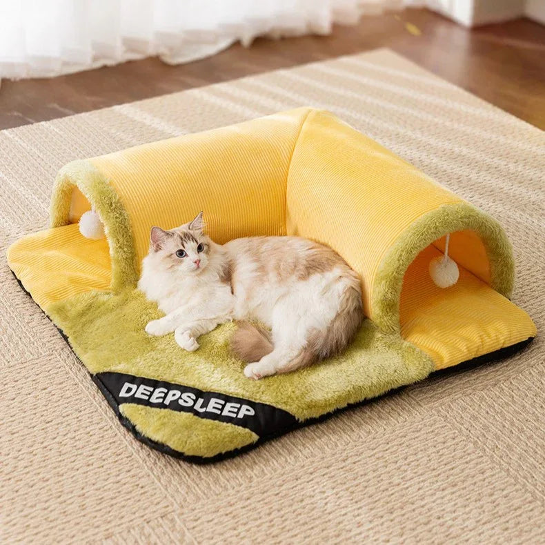 Kattentunnel Pluche Suède Duurzaam Speels Ontwerp Veilig Comfortabel Beschikbaar in M en L - Ruffy