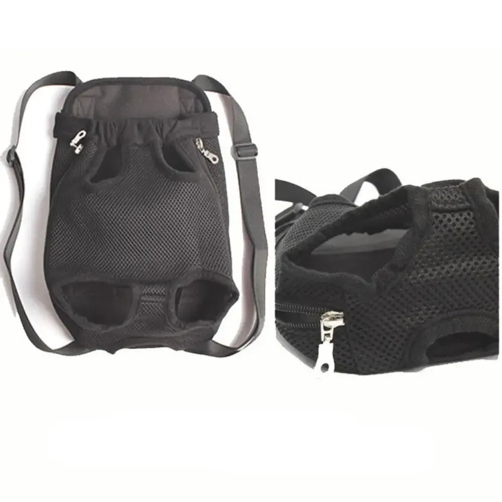 Ademende Pet Carrier met Been en Staart Openingen Verstelbare Riemen voor Kleine Huisdieren Ideaal voor Wandelen en Reizen - Ruffy