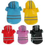 Waterdichte Reflecterende Regenjas voor Honden met Leiband Toegang Lichtgewicht PU-gecoat polyester voor alle seizoenen - Ruffy