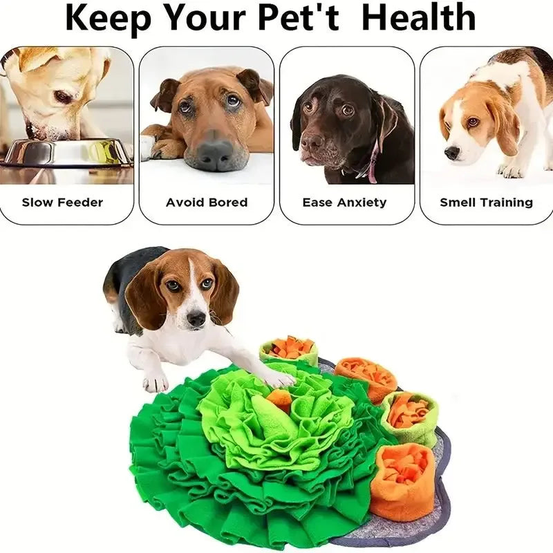 Duurzame wasbare hondensnuffelmat Interactief fleece puzzelspeelgoed voor mentale stimulatie - Ruffy