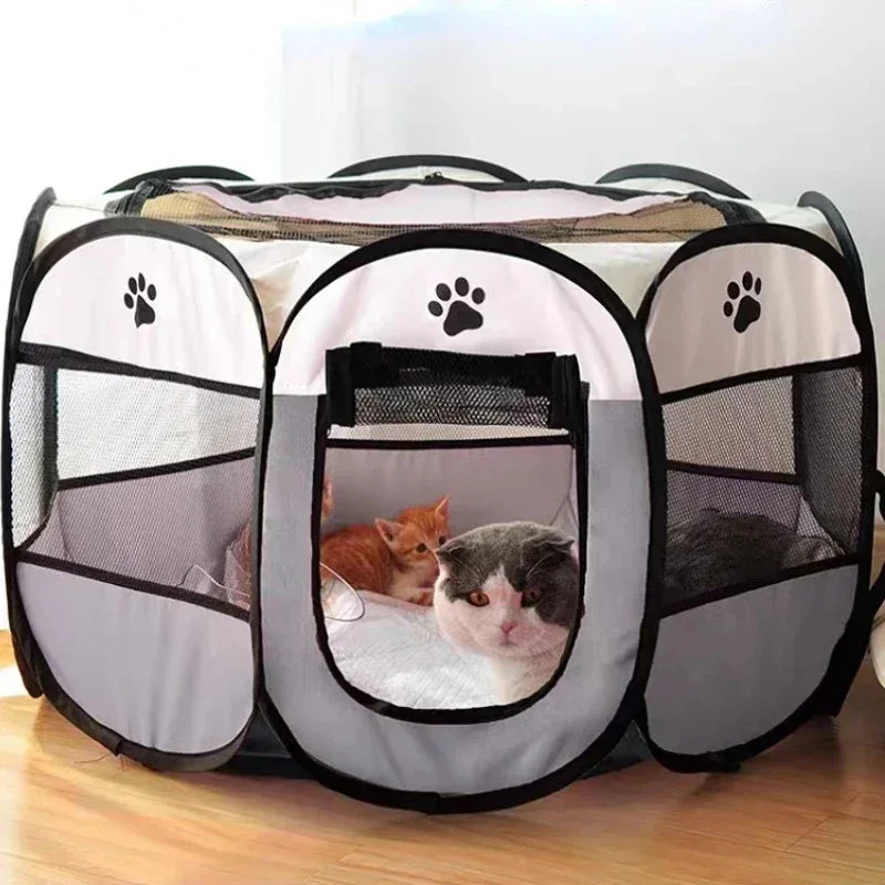 Opvouwbare tent voor grote honden en katten Ruim achthoekig ontwerp met ventilatierooster - Ruffy