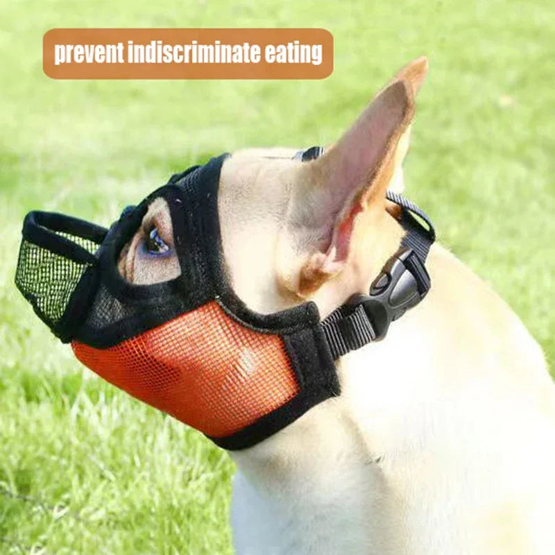 Verstelbare nylon snuit voor honden met platte snuit. Comfortabel ademend ontwerp voor veiligheid en training - Ruffy