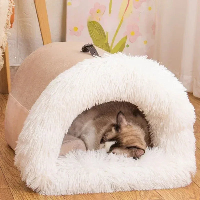 Pluche Corduroy huisdierbed Gezellig warm ontwerp voor katten en kleine honden, met de hand wasbaar - Ruffy