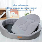 Ademend hondenbed zacht fluweelvulling duurzaam polyester in verschillende maten L-XXXL - Ruffy