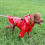 Waterdichte Reflecterende Regenjas voor Honden met Leiband Toegang Lichtgewicht PU-gecoat polyester voor alle seizoenen - Ruffy