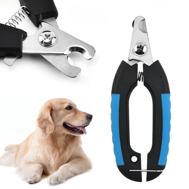 Ergonomische roestvrijstalen nagelknipper met veiligheidsstop voor het nauwkeurig verzorgen van honden en katten - Ruffy