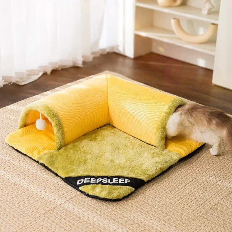 Kattentunnel Pluche Suède Duurzaam Speels Ontwerp Veilig Comfortabel Beschikbaar in M en L - Ruffy