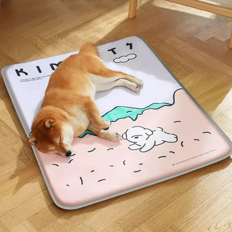 Koelmat Voor Honden Direct Verkoelend Anti-Slip Draagbaar Duurzaam Gemakkelijk Schoon Te Maken Voor Warme Dagen - Ruffy
