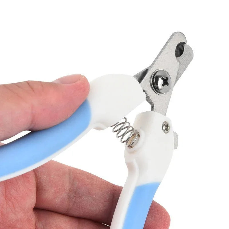 Stressvrije Hondennagelknipper Scherpe Roestvrijstalen Messen en Ergonomisch Ontwerp 4.5x5.5 cm Roze Hemelsblauw - Ruffy