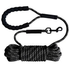 Duurzame reflecterende nylon hondenriem met schuimhandvat en robuuste haak - Ruffy