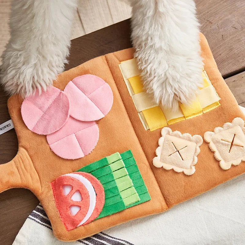Interactieve snuffelmat voor honden Pluche opvouwbaar ontwerp voor mentale stimulatie en langzame voeding - Ruffy