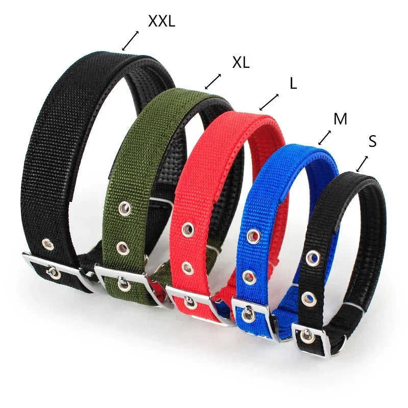 Verstelbare Halsband met Zachte Schuimvulling Duurzaam Nylon voor Comfort en Veelzijdigheid voor Honden en Katten - Ruffy