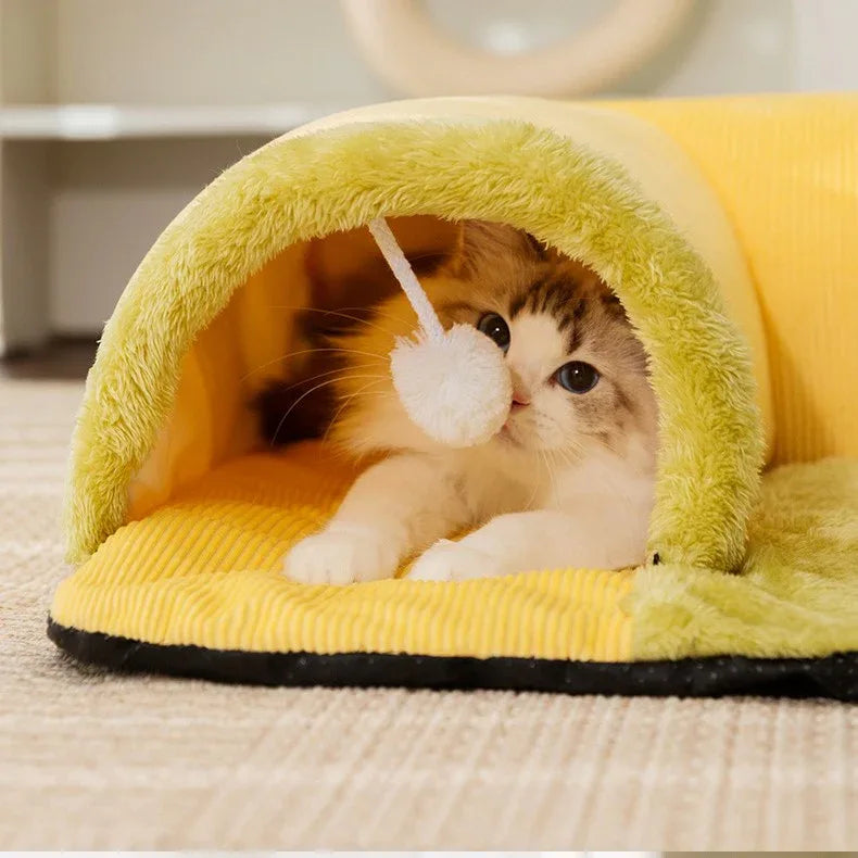 Kattentunnel Pluche Suède Duurzaam Speels Ontwerp Veilig Comfortabel Beschikbaar in M en L - Ruffy