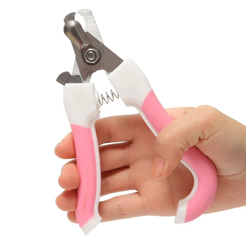 Stressvrije Hondennagelknipper Scherpe Roestvrijstalen Messen en Ergonomisch Ontwerp 4.5x5.5 cm Roze Hemelsblauw - Ruffy
